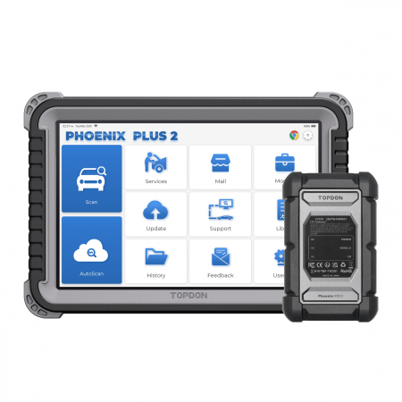 Diagnoză Semiprofesională - Tester Auto Profesional TOPDON Phoenix Plus II – Diagnoză Multimarcă și Programare ECU