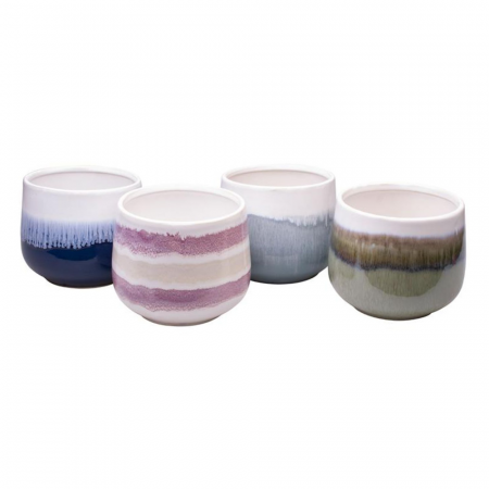 Ghiveci decorativ ceramic Glaze Coral/Beige D10.5 [1]