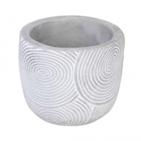 Ghivece - Ghiveci decorativ ciment cercuri concentrice D6