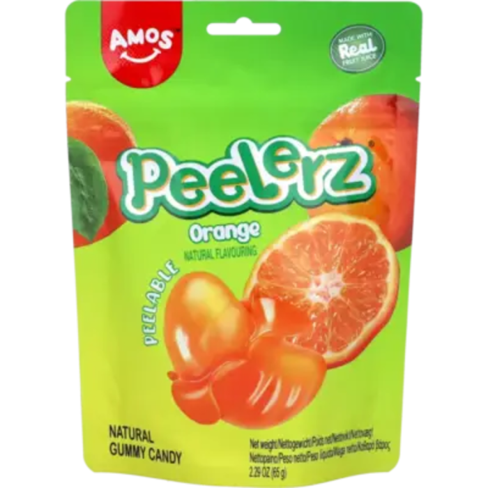 Amos Peelerz Gummy Candy Orange USA 65g [1]