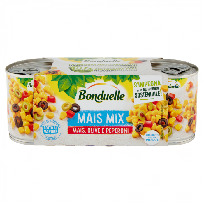Bonduelle Mais,Olive & Peperoni 3x170g [1]