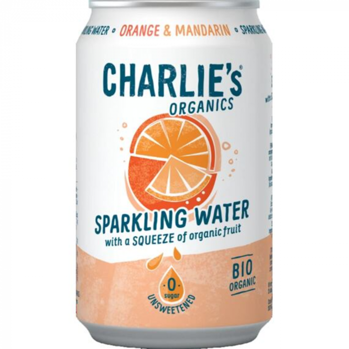 Charlie's Organics Sparkling Water Orange & Mandarin NL 330ml [1]