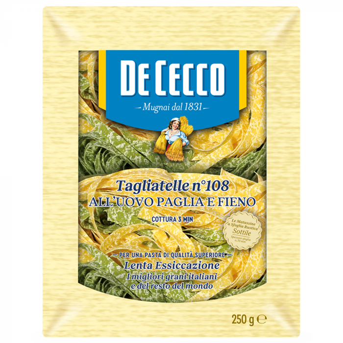 De Cecco 108 Tagliatelle Paglia e Fieno all'Uovo 250g [1]