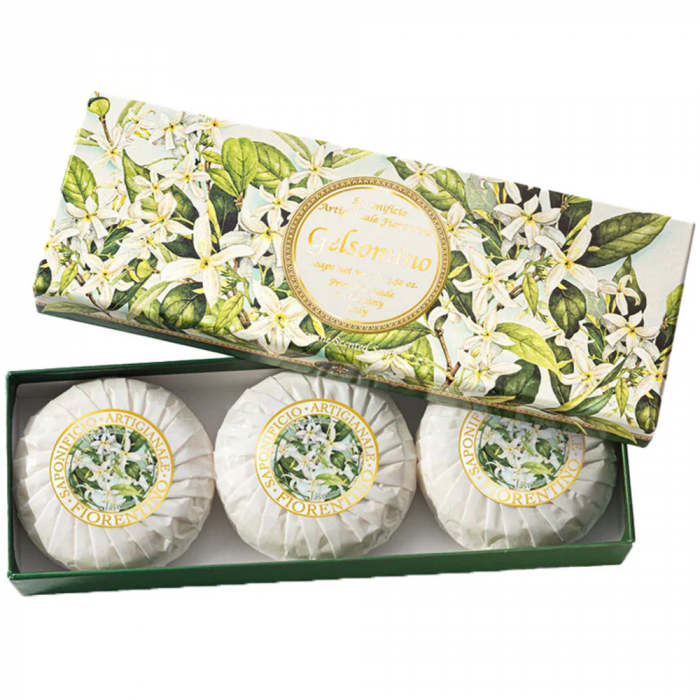 Fiorentino Saponetta Artigianale Rotonda Gelsomino 3x100g [1]