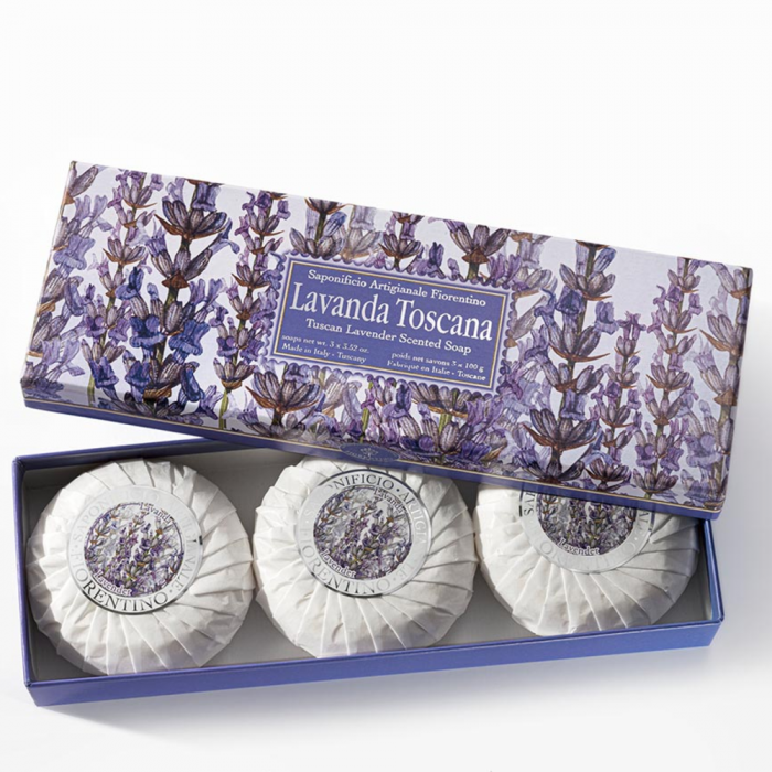 Fiorentino Saponetta Artigianale Rotonda Lavanda 3x100g [1]