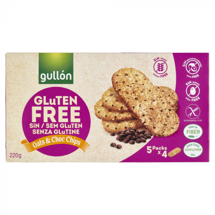 Gullon Avena&Gocce di Cioccolato Senza Glutine 220g [1]