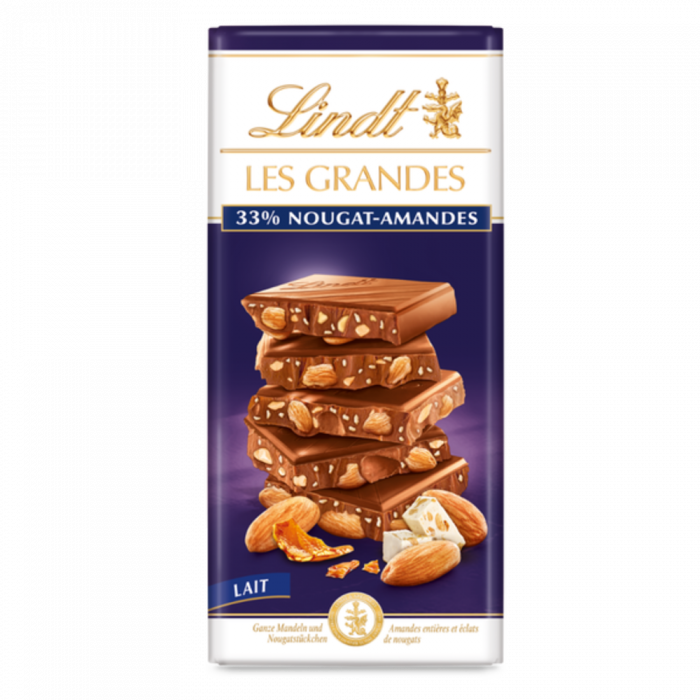 Lindt Les Grandes Lait Nougat-Amandes FR 150g [1]