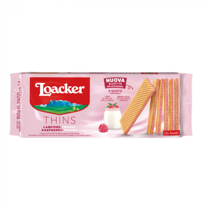 Loacker Thins Lampone Yogurt 150g [1]