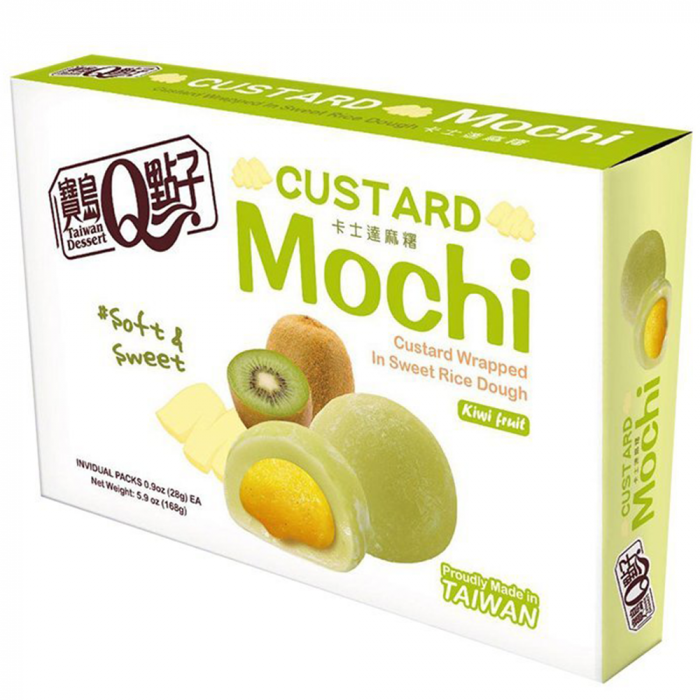 Q Brand Mochi Custard Kiwi Fruit TWN 168g [1]