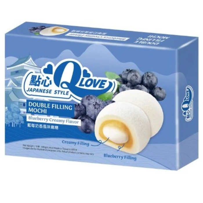 QLove Creamy Blueberry Double Filling Mochi TWN 180g [1]