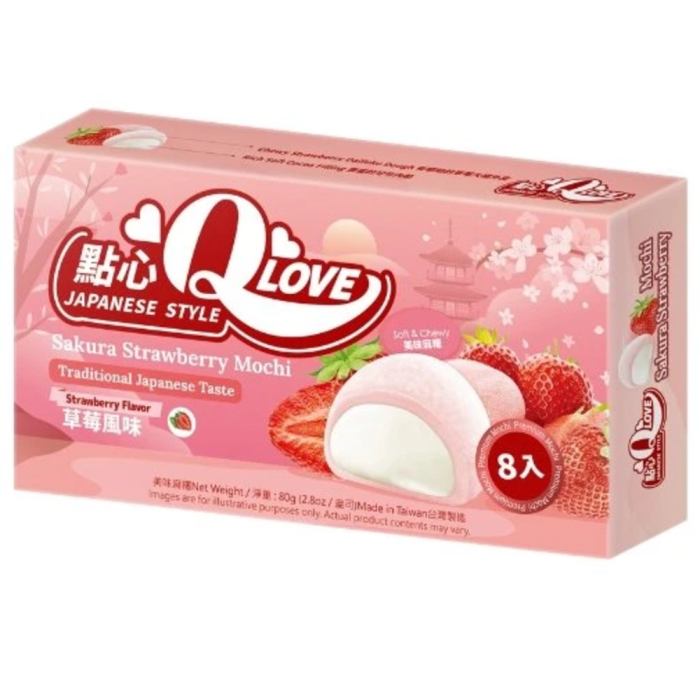 QLove Sakura Strawberry Mini Mochi TWN 80g [1]