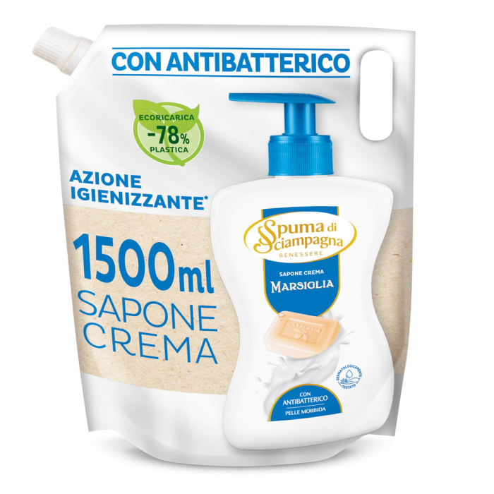 Spuma di Sciampagna Sapone Marsiglia 1.5l rezerva [1]