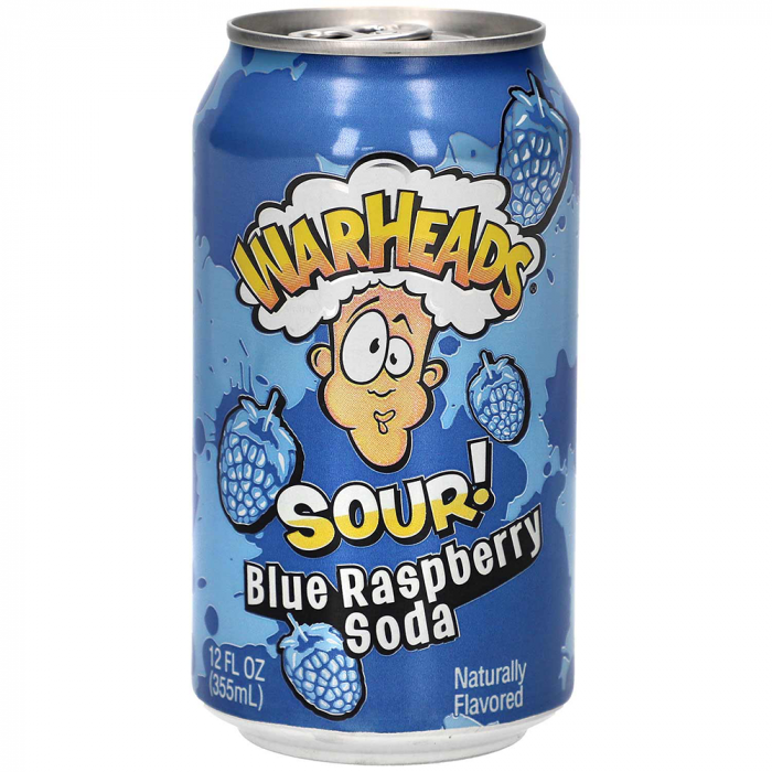 Warheads Sour! Blue Raspberry Soda USA 330ml [1]