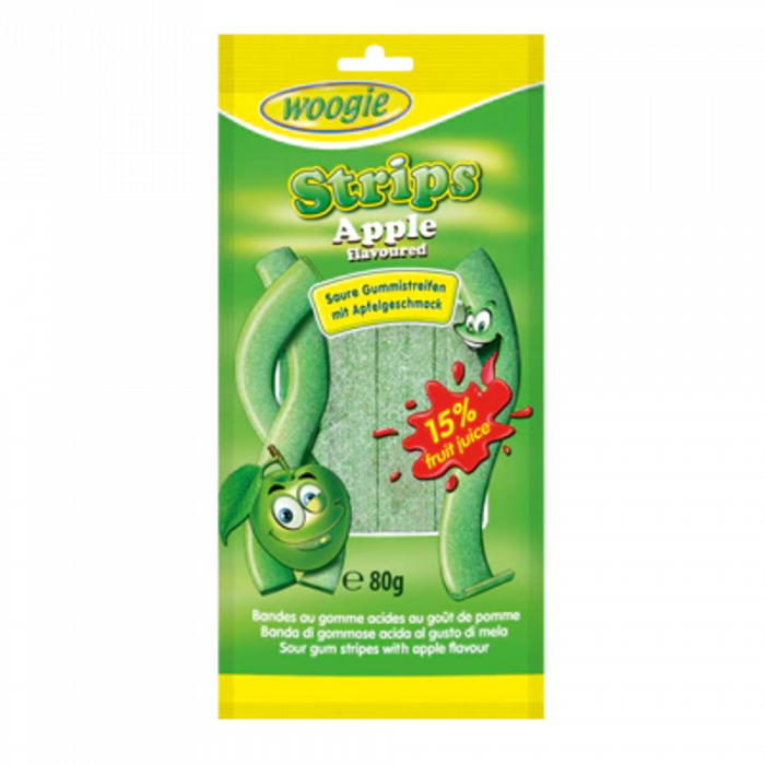 Woogie Strips Apple 80g [1]