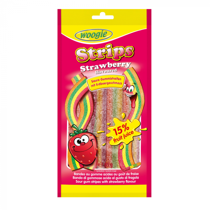 Woogie Strips Strawberry 85g [1]
