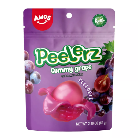 Produse Alimentare - Amos Peelerz Gummy Grape USA 65g
