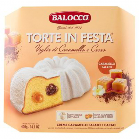Specialități Crăciun 2025 - Balocco Torte in Festa Caramel Sarat si Cacao 400g