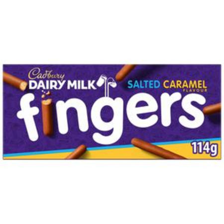 Biscuiți & Fursecuri - Cadbury Chocolate Fingers Salted Caramel UK 114g