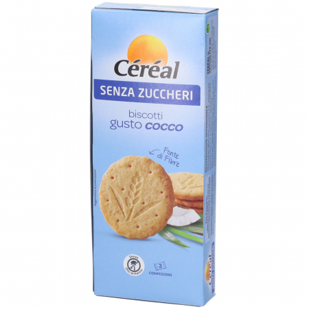 Biscuiți & Fursecuri - Cereal Biscotti Cocco Senza Zucchero 132g