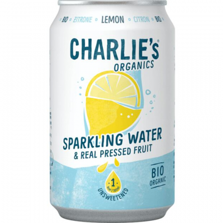 Apa - Charlie's Organics Sparkling Water Lemon NL 330ml