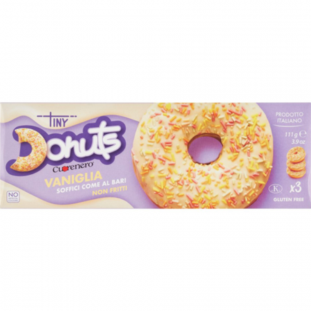 Croissante, Foitaje & Prăjiturele - Cuorenero Tiny Donuts Vaniglia 111g