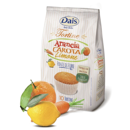 Croissante, Foitaje & Prăjiturele - Dais Tortine Portocala/Morcov/Lamaie 350g