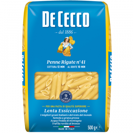 Paste Italiene - De Cecco 41 Penne Rigate 500g
