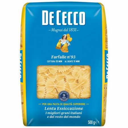 Produse Alimentare - De Cecco 93 Farfalle 500g