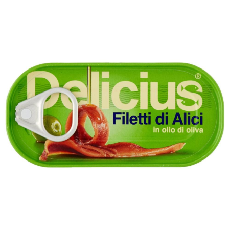 Produse Alimentare - Delicius Fileuri de Ansoa in Ulei de Masline 46g