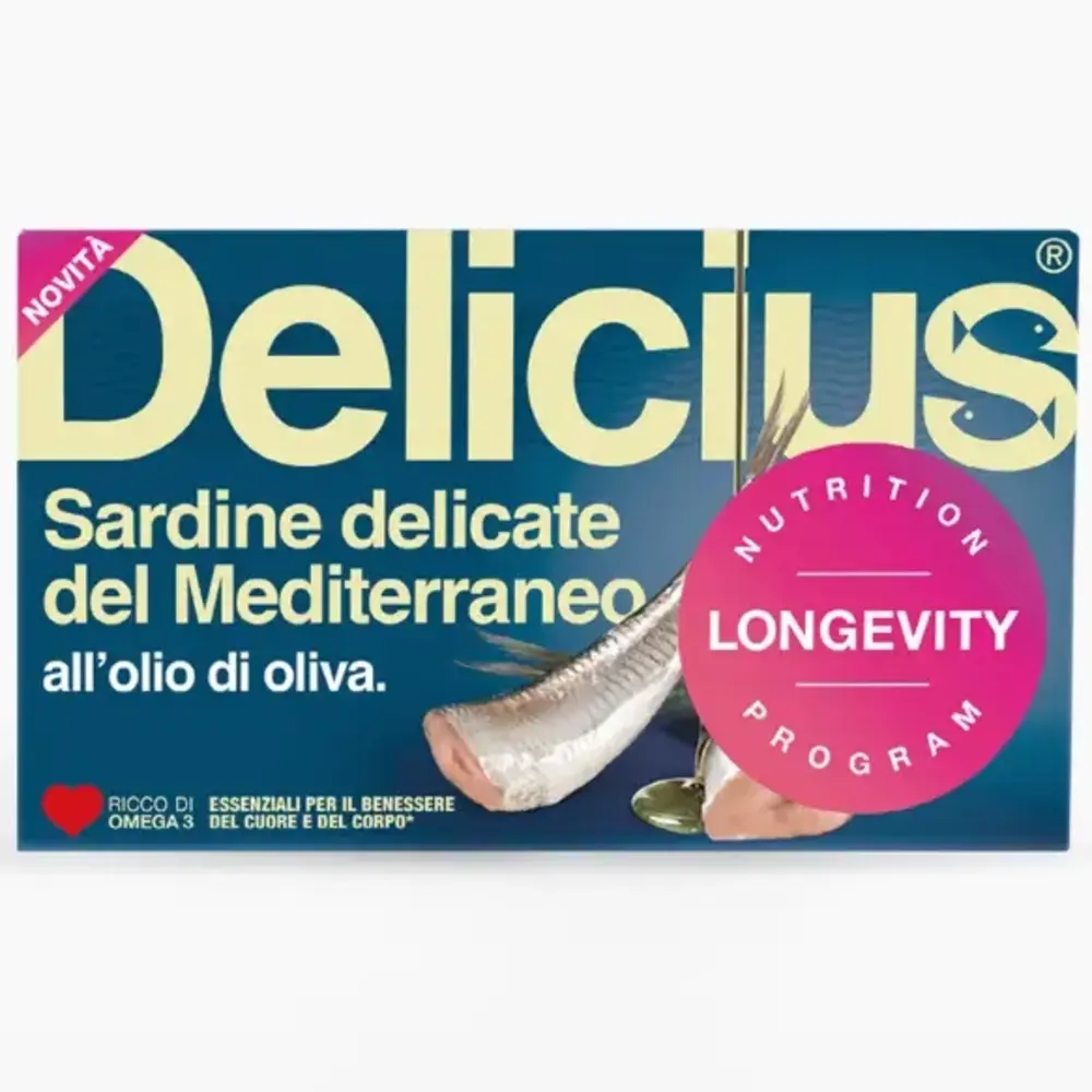 Conserve de ton, pește - Delicius Sardine Mediteraneene in Ulei de Masline ITA 90g
