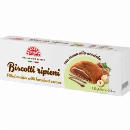 Biscuiți & Fursecuri - Di Leo Biscotti Ripieni Nocciola 150g