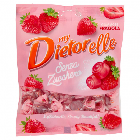 Jeleuri & Bomboane - Dietorelle Caramelle Gommose Fragola 70g