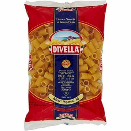 Paste Italiene - Divella 18 Mezzi Rigatoni 500g