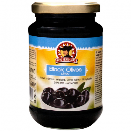 Conserve de legume - Don Fernando Masline Negre fara Samburi 350g borcan