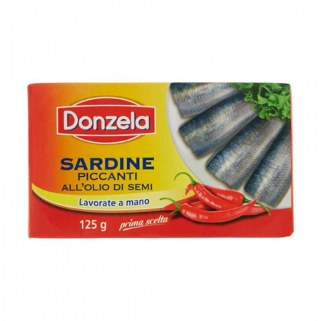 Conserve de ton, pește - Donzella Sardine Piccanti 125g
