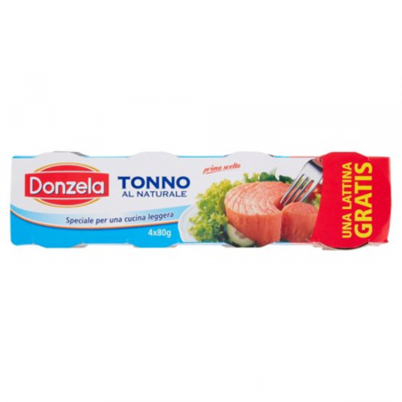 Conserve de ton, pește - Donzella Tonno al Naturale 4x80g