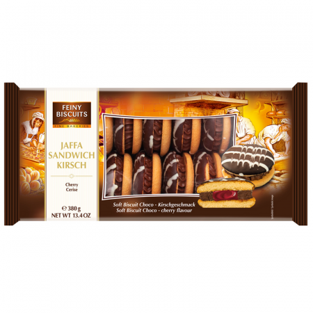 Biscuiți & Fursecuri - Feiny Biscuits Jaffa Sandwich cu Cacao si Cirese 380g