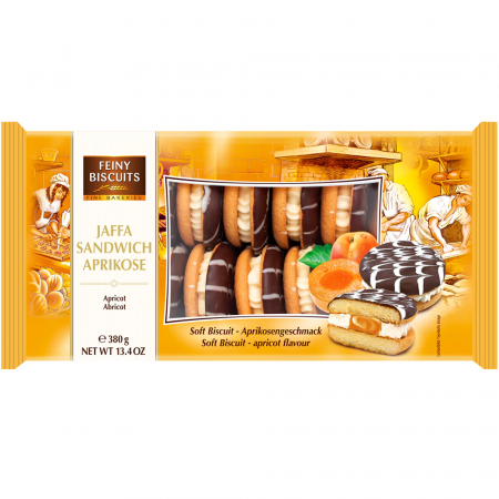 Biscuiți & Fursecuri - Feiny Biscuits Jaffa Sandwich cu Crema si Caise 380g