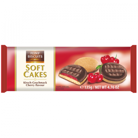 Biscuiți & Fursecuri - Feiny Biscuits Soft Cakes Cherry 135g