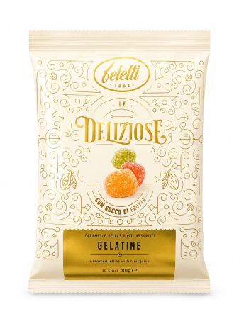 Jeleuri & Bomboane - Feletti Deliziose Jeleuri cu Suc de Fructe 80g