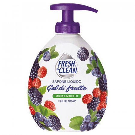 Săpun lichid, solid - Fresh & Clean Mora e Mirtillo 300ml