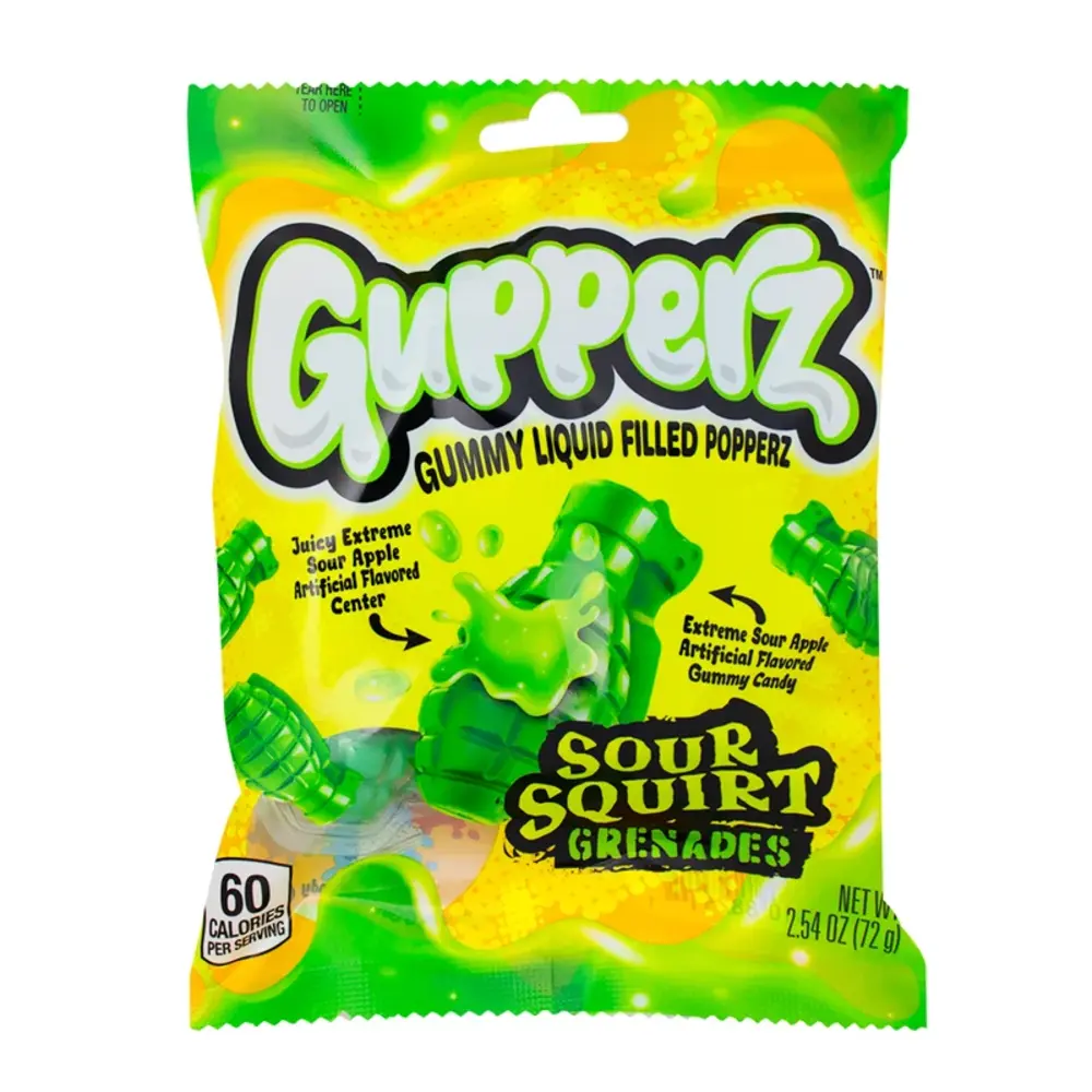 Produse Alimentare - Gupperz Sour Squirt Grenades USA 72g