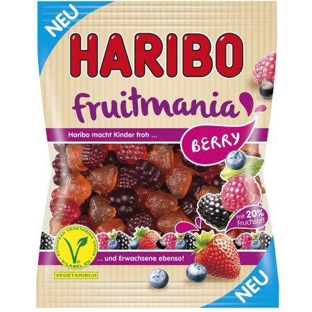 Jeleuri & Bomboane - Haribo Fruitmania Berry 160g
