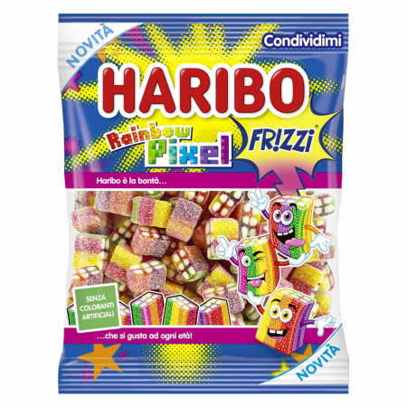 Produse Alimentare - Haribo Rainbow Pixel Frizzi 160g