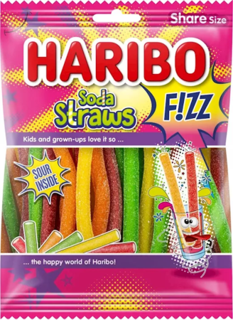Produse Alimentare - Haribo Soda Straws Fizz NL 180g