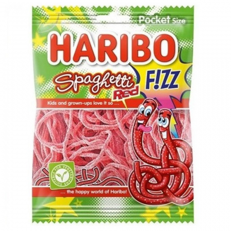 Jeleuri & Bomboane - Haribo Spaghetti Red Fizz 70g