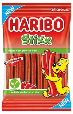 Jeleuri & Bomboane - Haribo Stixx Strawberry NL 160g