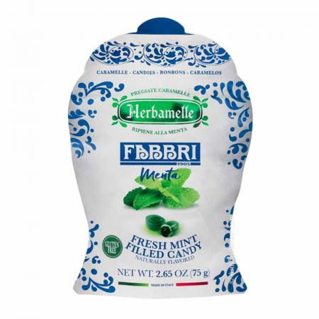 Jeleuri & Bomboane - Herbamelle Caramelle Fabbri Menta 75g