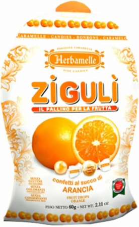 Produse Alimentare - Herbamelle Caramelle Ziguli Arancia 60g