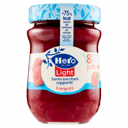 Conserve & Borcane - Hero Light Gem Zmeura fara zahar 280g
